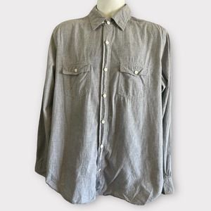 Mens Gap Button Down Cotton Dress Shirt